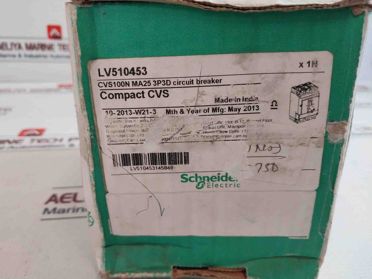 Schneider Electric Cvs100N Circuit Breaker 690V