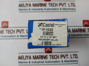 Castel 6110/22 Receiver Valve 1/4” Fl. X 1/4” Npt