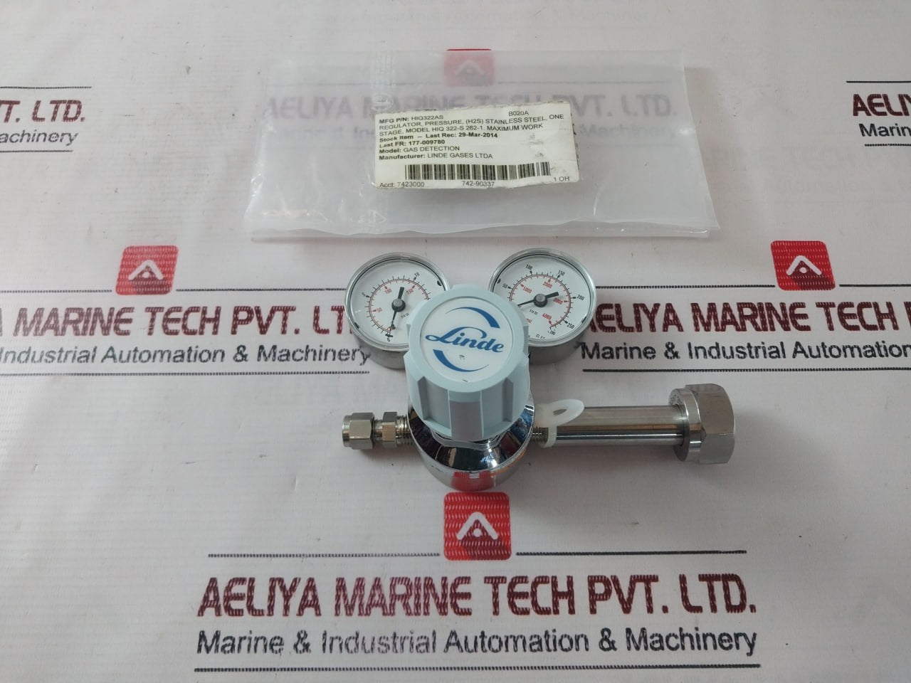 Linde Wika Hiq 322-s 262-1 Pressure Regulator