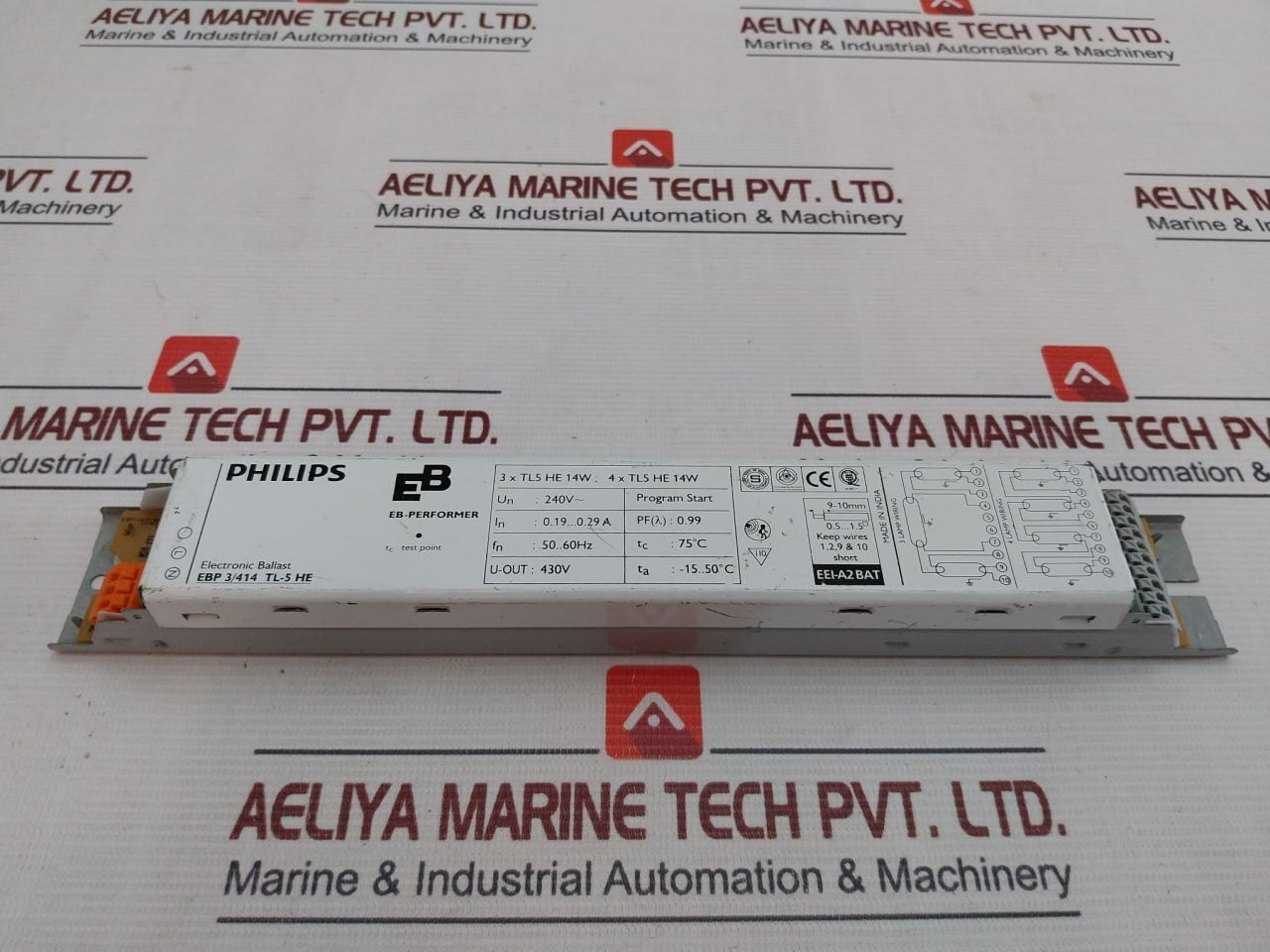 Philips Ebp 3/414 Tl-5 He Eb-performer Electronic Ballast 430V 0.19-0.29A