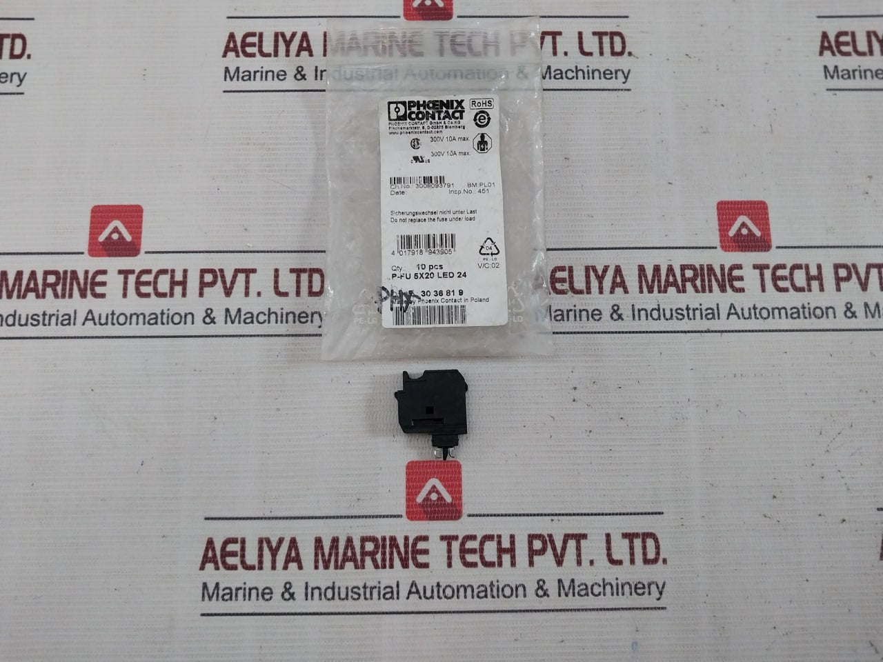 Phoenix Contact P-fu 5X20 Led 24 Large-surface Labeling Option 300V 10A