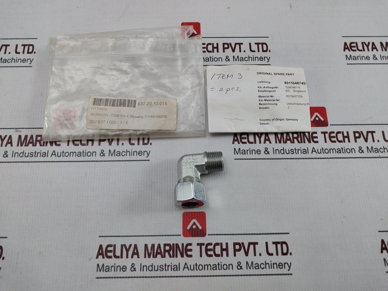 Rexroth R916437339 Hydraulic Screw Fitting We 15-l 1/2 Npt