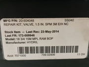 Hydril 20-504048 1.5” 3K Spm E/H Nc Sl Valve Repair Kit 18 3/4 15M Mpl Ram Bop