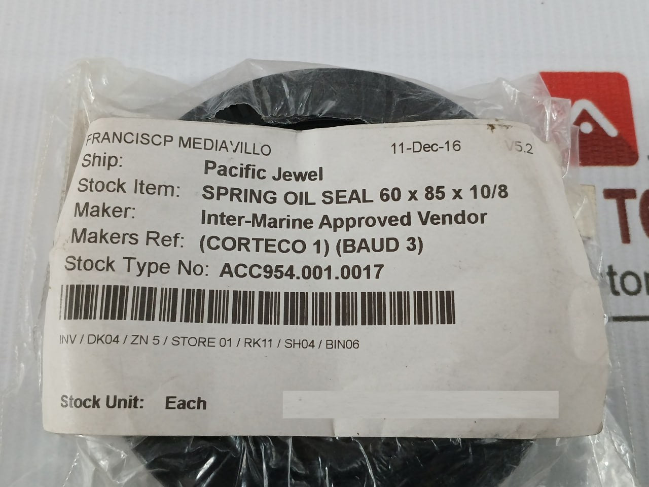 Lot Of 4x Spring Oil Seal 60 85 10