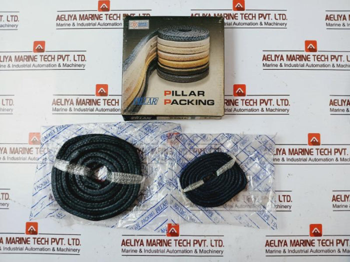 Pillar 6501L Carbonized Fiber Square Braid Packing 3.0Mm Set