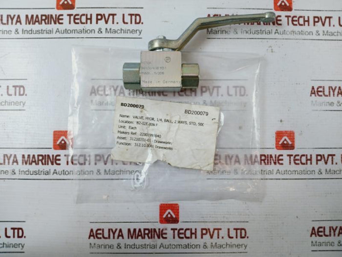 Pister Bkh G1/4 06 1113 1 Ball Valve Hydr 1/4 Ball 2 Way