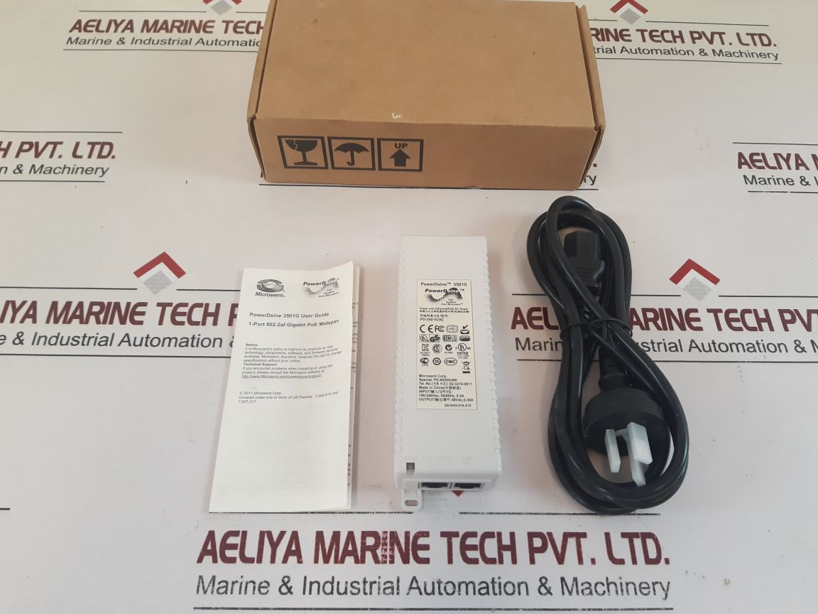 Powerdsine/Microsemi Pd-3501G/Ac 1-port Power Over Ethernet (Poe) Injector