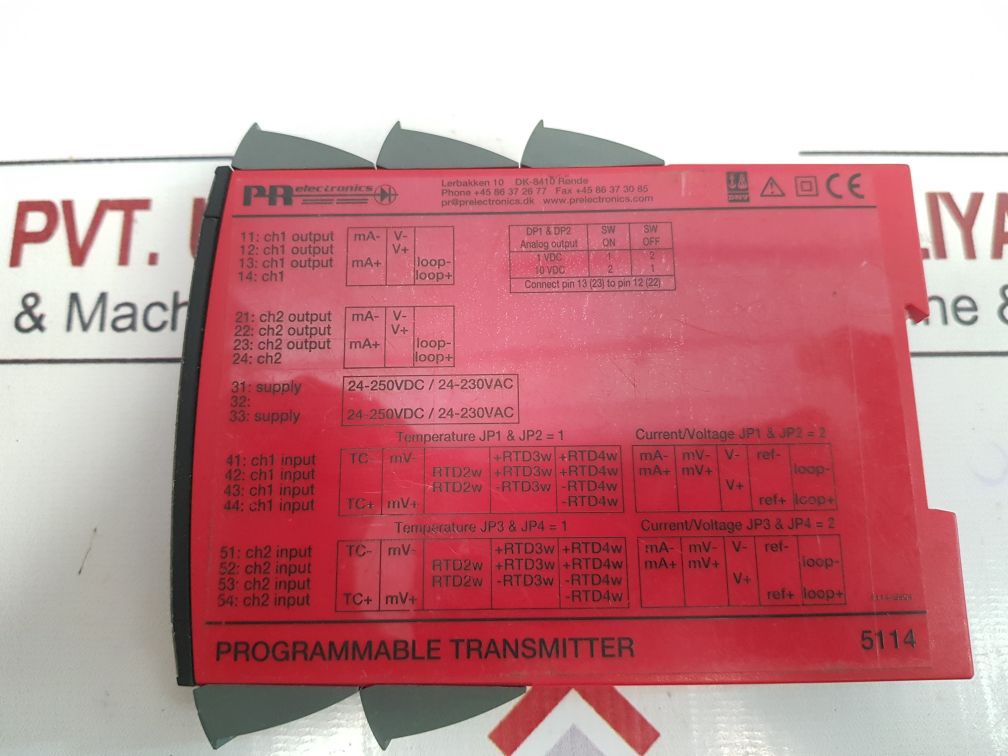 Pr Electronics 5114A Programmable Transmitter 5114S304/5114S504 ...