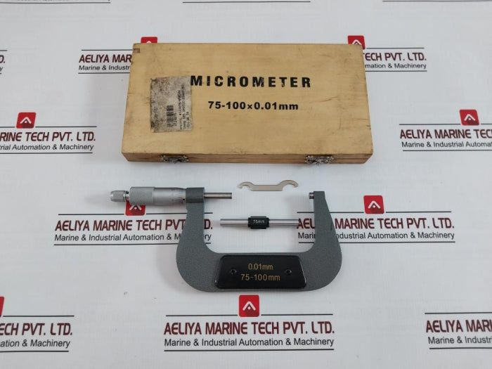 Precision Micrometer Measuring Instrument 75-100X0.01Mm 75Mm