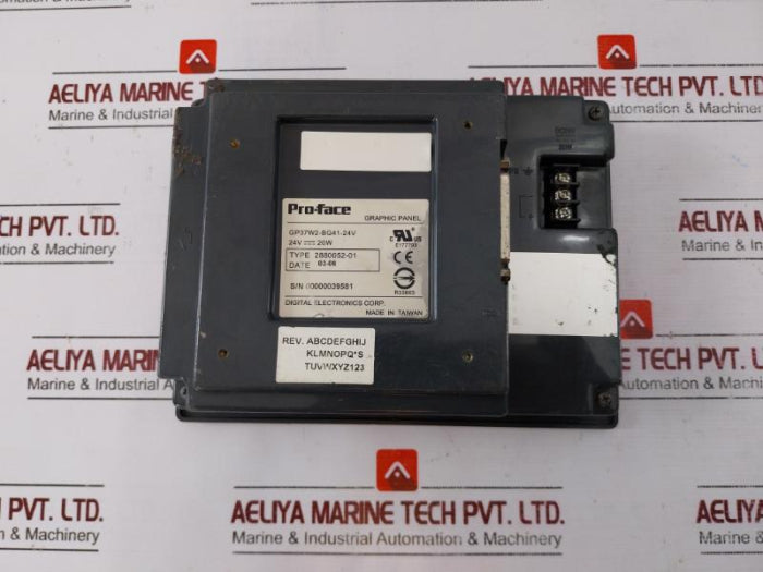 Pro-face Gp37W2Bg4124V Graphic Panel 24V Dc 20W E177793 2880052- 01 (Not Working)