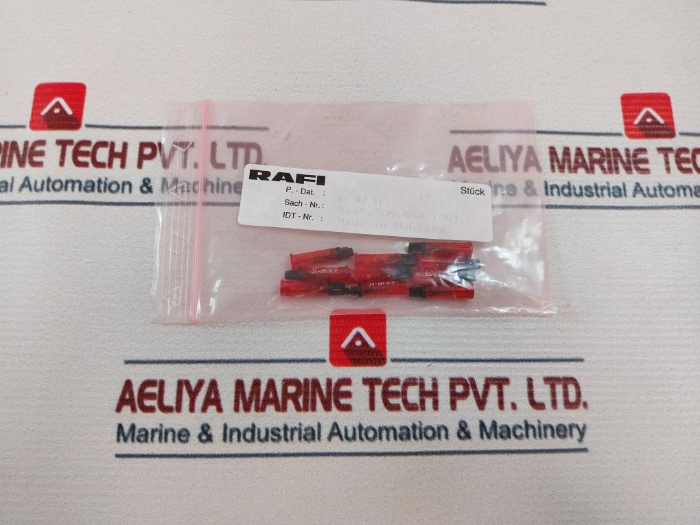 Rafi 1.69.508.864/1301 Red Panel Mount Indicator Light 24-28V Dc 1 Bag (10 Pcs)