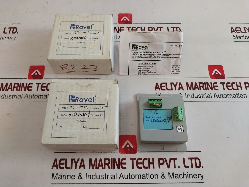 Ravel Electronics Re-737Mm Fire Alarm System Control Module/Monitor Module