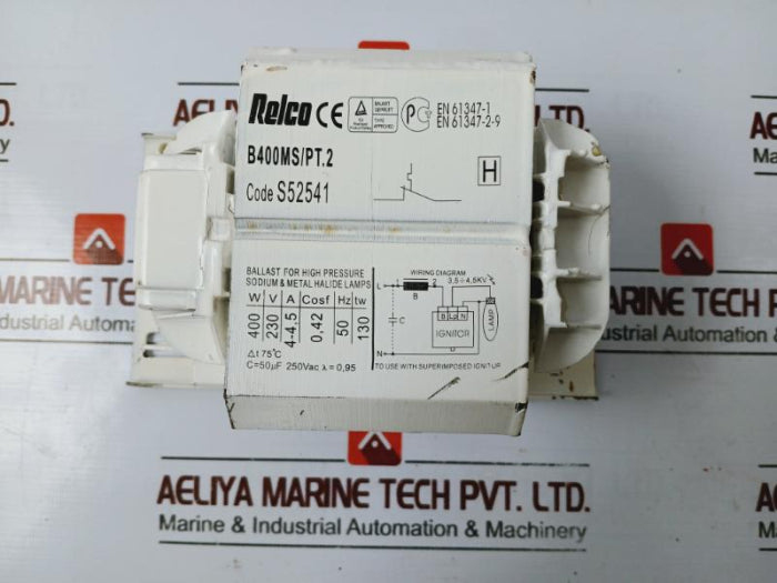 Relco S52541 Conventional And Electronic Ballast En 61347-1-2-9 400 W 230 V