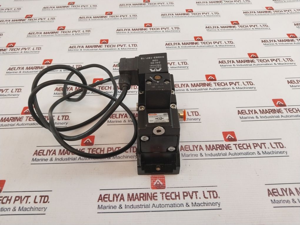 Rexroth Mecman 04983-197-18, 04-311H-04-10 Solenoid Valve & Coil 24Vdc