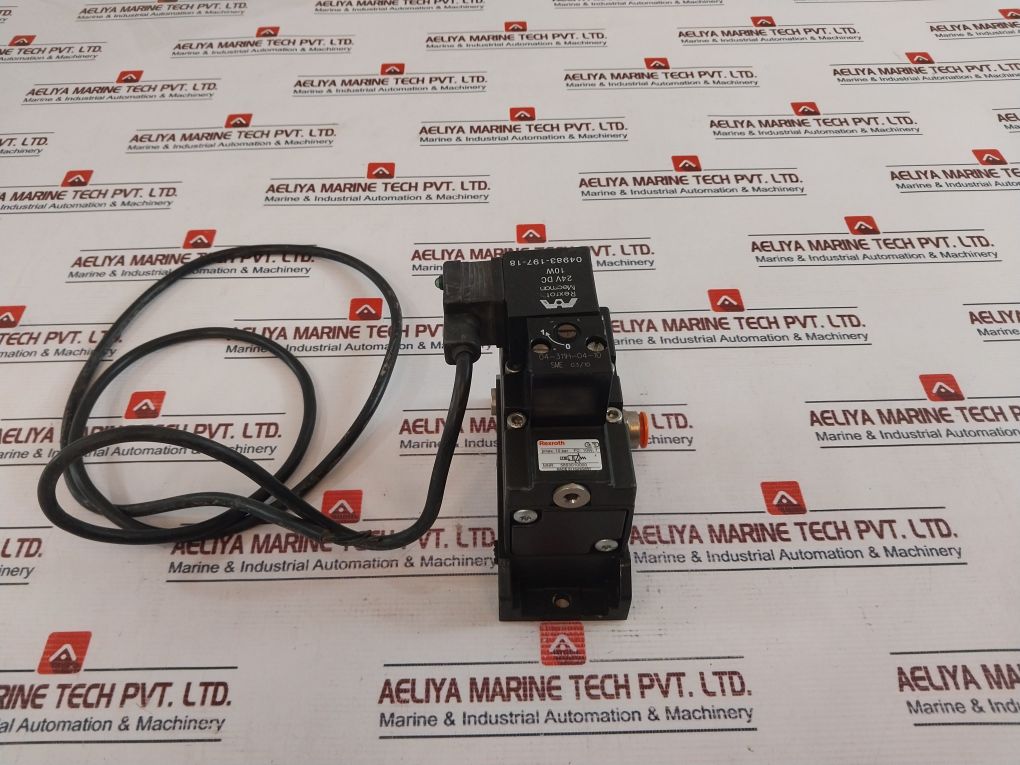 Rexroth Mecman 04983-197-18 Solenoid Valve & Coil 24V Dc 10W