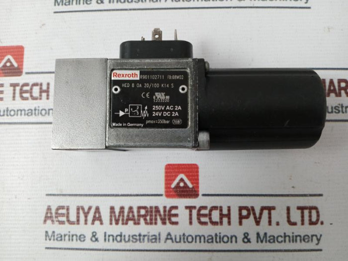 Rexroth R901102711 Pressure Switch Hed 8 0A 20/100 K14 S 24Vdc 2A 350Bar