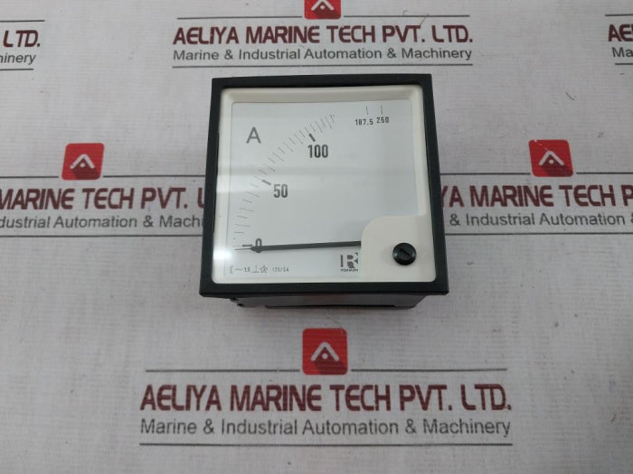 Rishabh Eq 96 Ampere Panel Meter 5A Without Dial Scale X2 0-125/250A