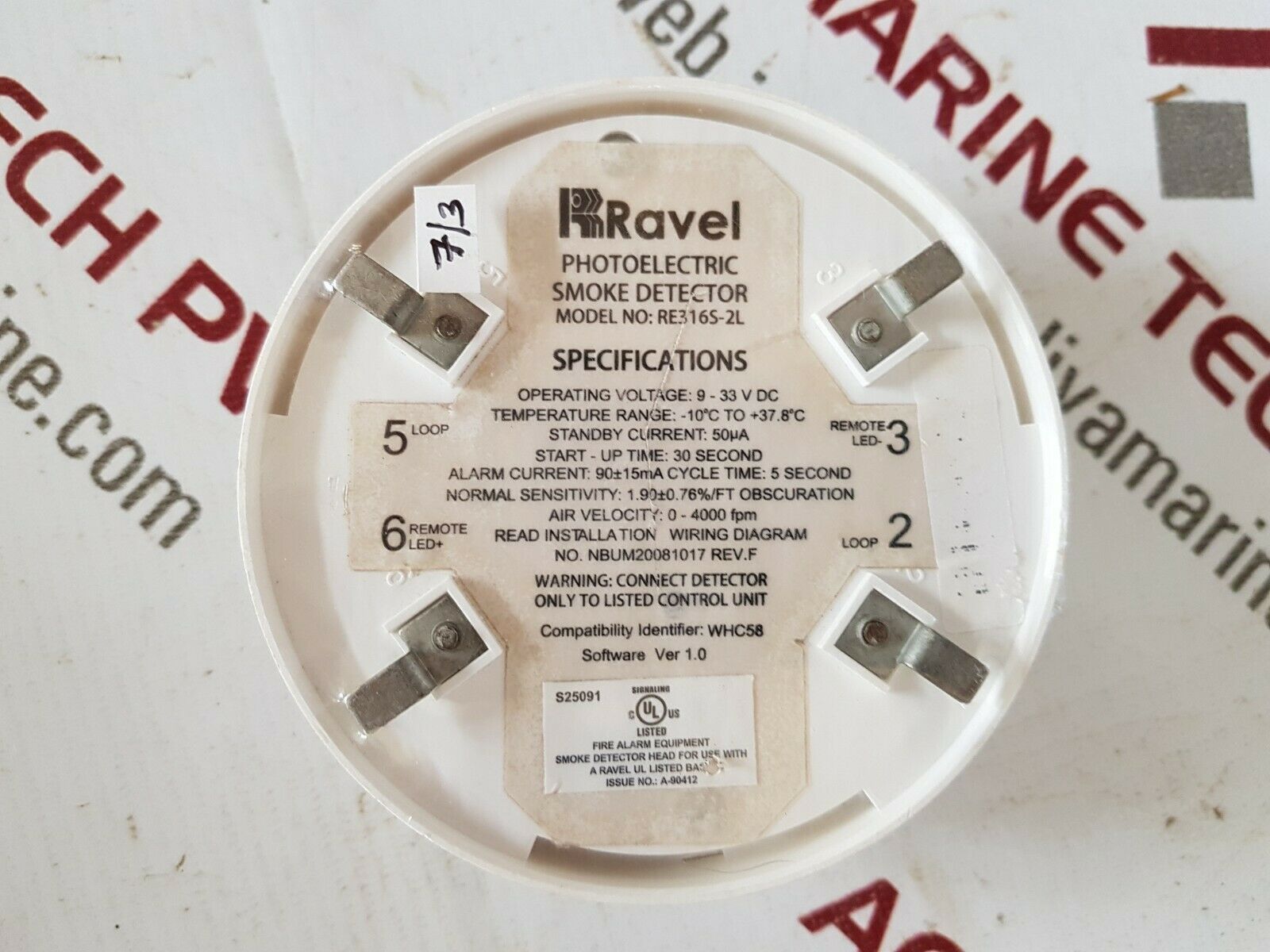 Ravel re316s-2l photoelectric smoke detector