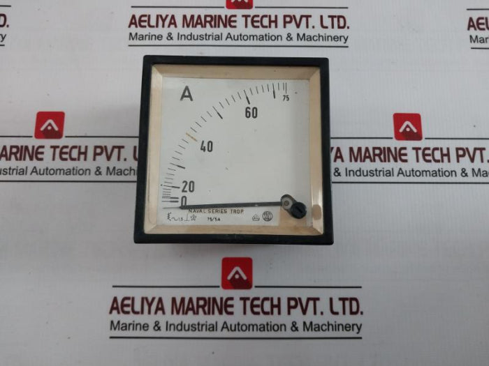 Saci 75/5A Analog Panel Ammeter 0 To 60/75A