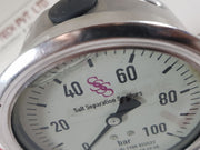 Salt separation pressure gauge 0 to 100 bar