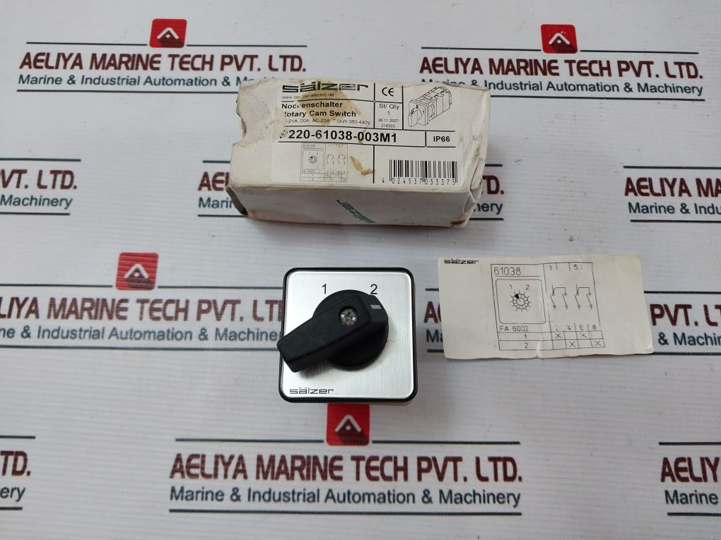 Salzer P220-61038-a01 Rotary Cam Switch 20A 300Vac