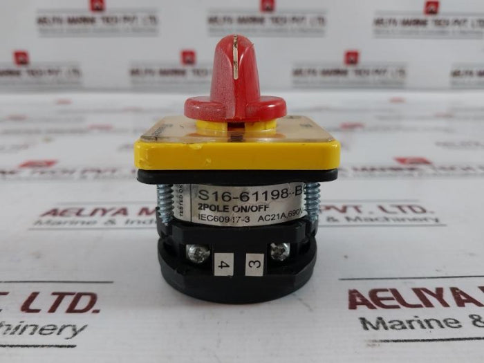 Salzer S16-61198-b03 2 Pole On/Off Cam Operated Rotary Switch 690V 16A ...