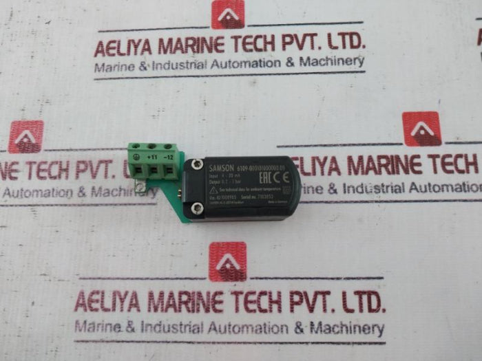 Samson 6109-00010100000.00 Ip Converter 4-20Ma Input 0.2-1 Bar Output