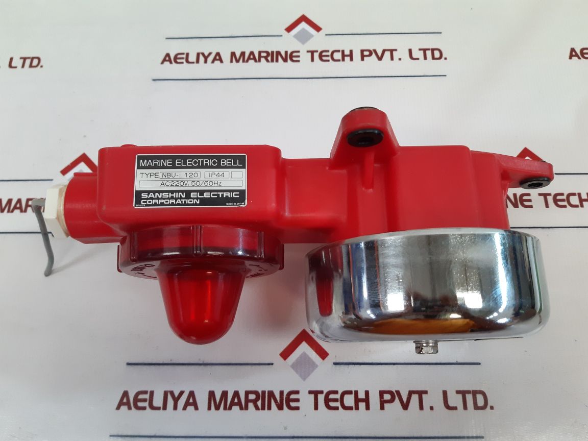 Sanshin Electric Nbu-l120 Marine Electric Bell Used
