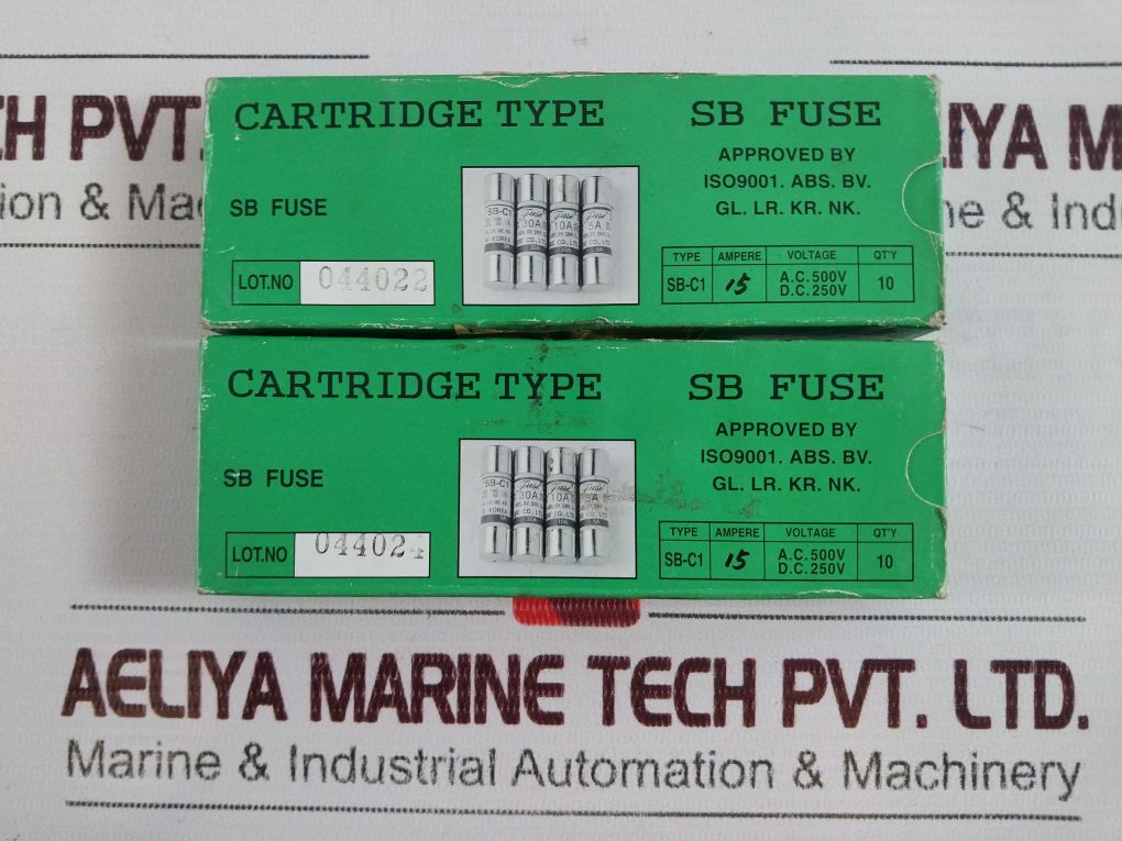 Lot Of 9X Sb Fuse Sb-c1 Ac 500V Dc 250V 15A