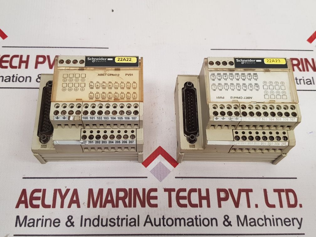 Schneider Modicon Abe7-cpa412 Connection Sub-base Wiring Block For 4 Tc Inputs