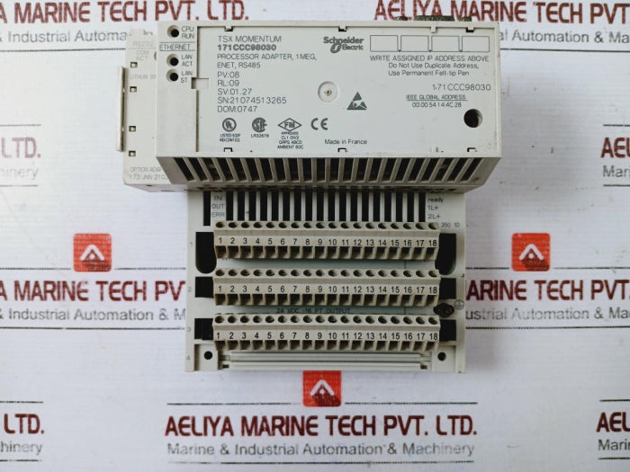 Schneider Electric 171Ccc98030 Processor Adapter, 170Adm35010