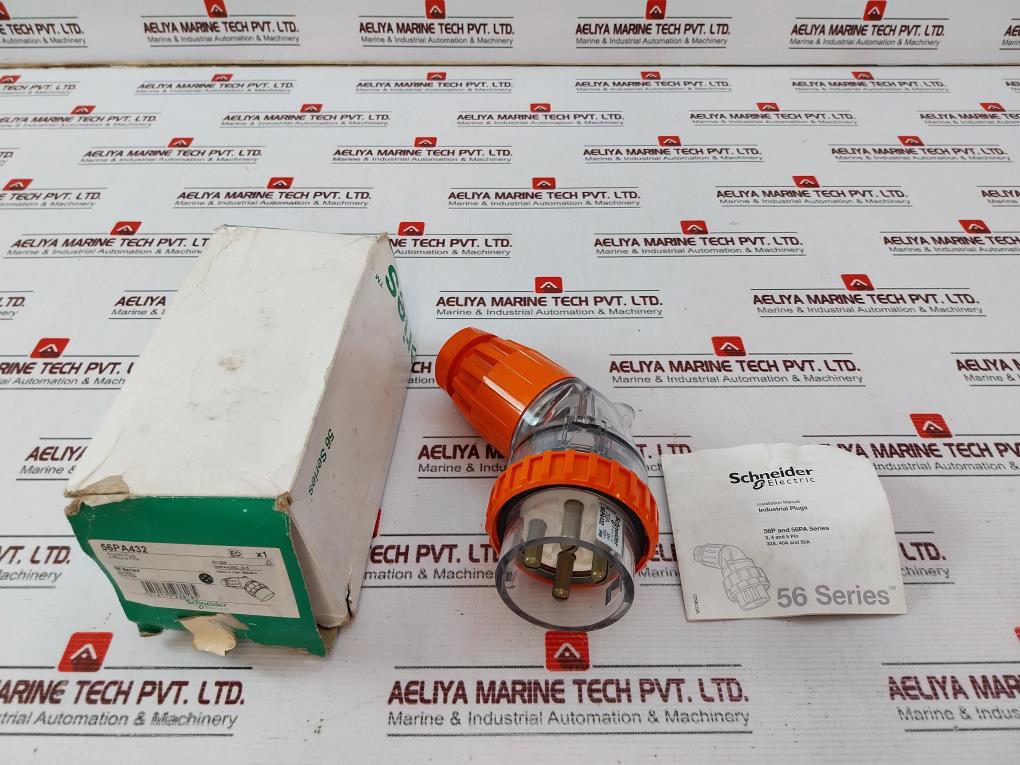 Schneider Electric 56Pa432 4 Round Pins Angled Plug