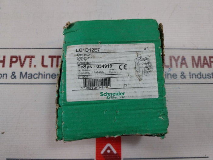 Schneider Electric Lc1D12E7 Contactor Tesys-034919 600 Vac