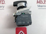Schneider Electric Zbe-101 Contact Block Screw Clamp With Rotary Switch (New)