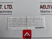 Schupa/Parmley Graham Sen 254 25Amp 4 Pole Earth Leakage Circuit