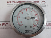 Scotts En 837-1 Pressure Gauge Socket & Tube 0590Pg120988 -15 To 60 Psi Aisi 316L Â Â 