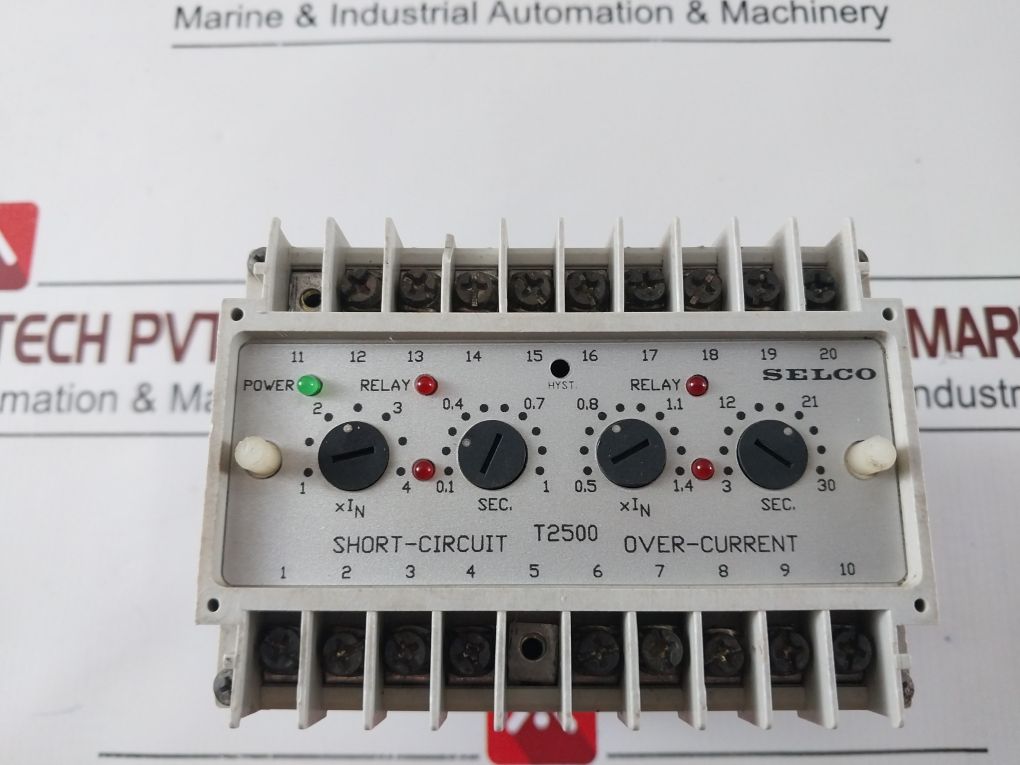 Selco T2500-33 3-phase Short-circuit + Over-current Relay T2500-33