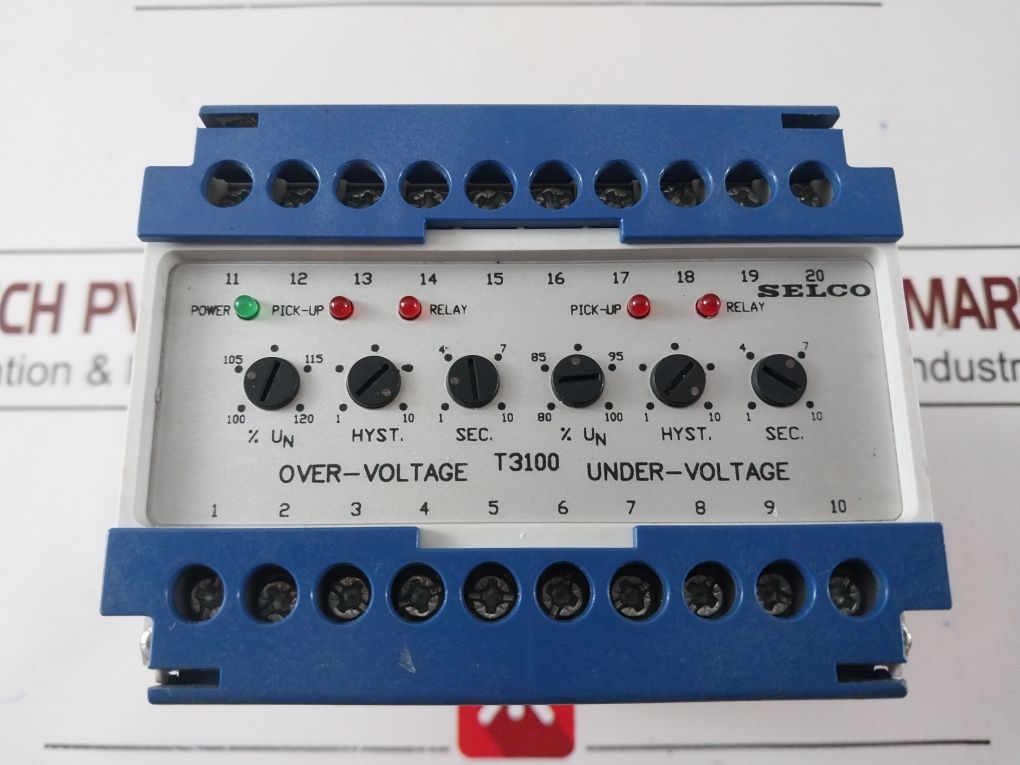 Selco T3100-03 Over-voltage Under-voltage Relay 480V-415V Ac