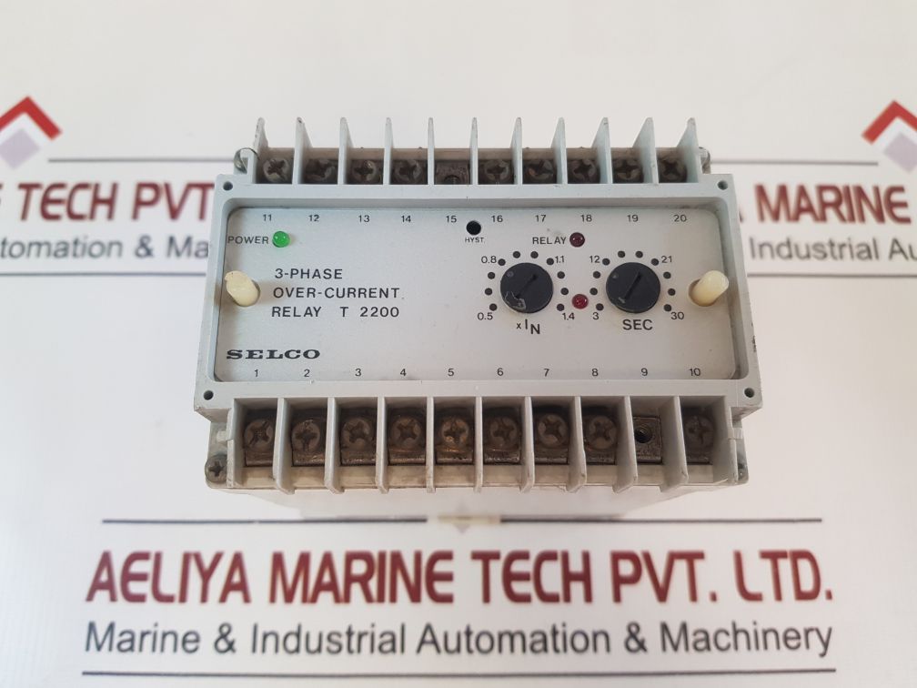 Selco T 2200 3-phase Over-current Relay T 2200-08