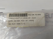 Serto 15-1/2 Female Adaptor Union 1/2