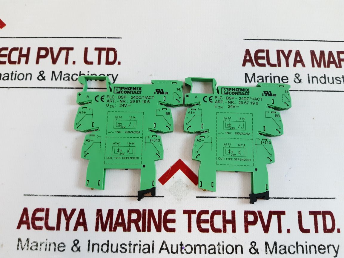 Lot Of 11X Phoenix Contact Plc-bsp-24Dc/1/Act Relay Socket Terminal Base