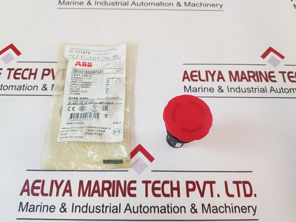 Set Of 3X Abb Ce4T-10R-01 Emergency Stop Push Button Switch 1Sfa619550R1041