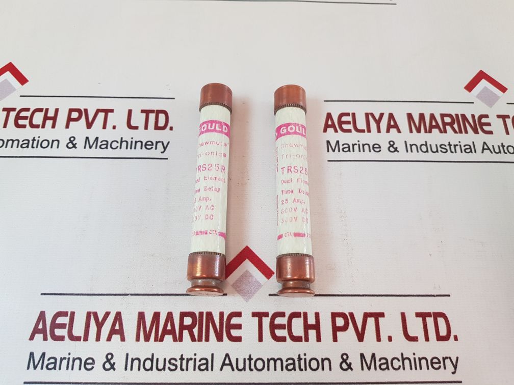 Set Of 2X gould Shawmut Tri-onic Trs25R Time Delay Fuse