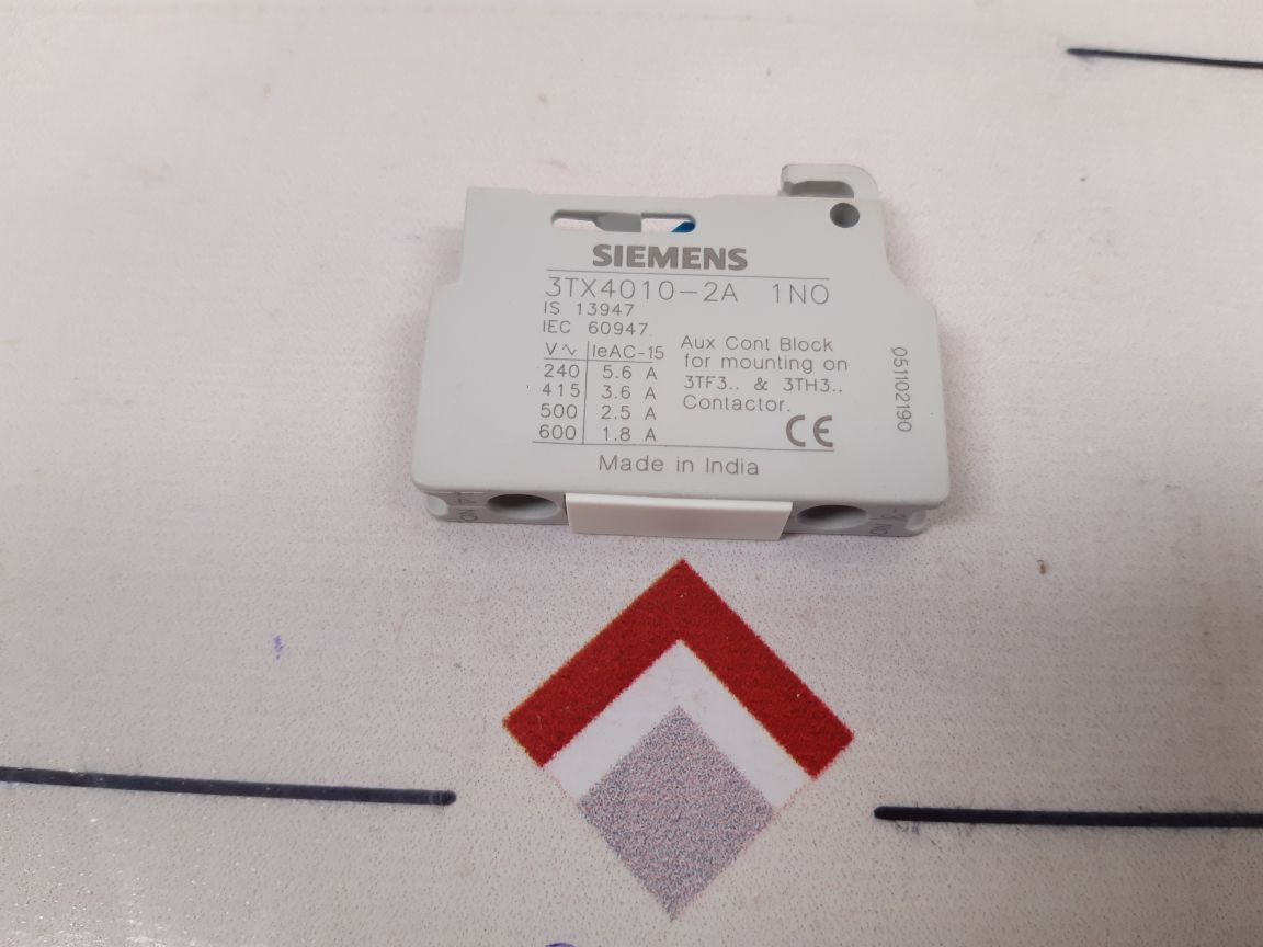 Lot Of 4X Siemens 3Tx4010-2A Auxiliary Contact Block