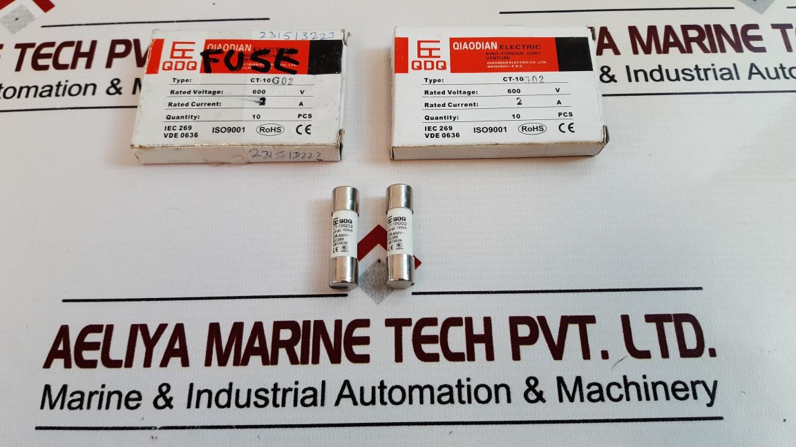 Set Of 9X Qdq Ct-10G02 Fuse 600V ,2A