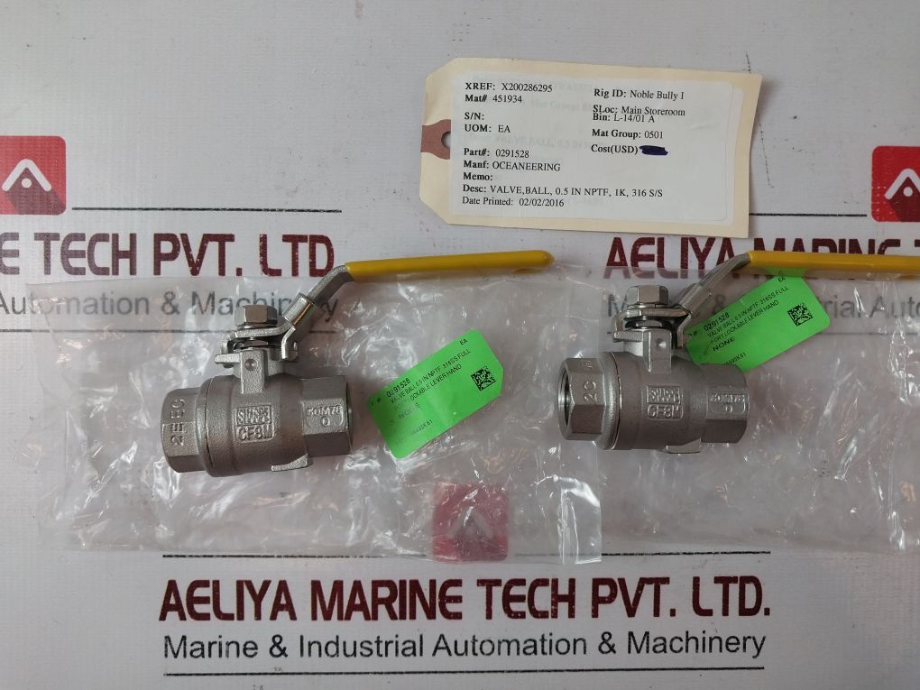 Sharpe Cf8M Threaded Lockable Ball Valve