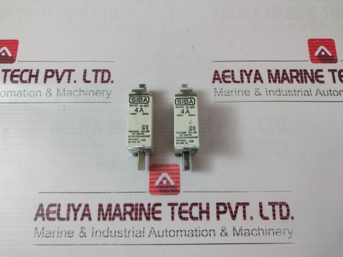 Siba 20 000 13 4A Fuse Nh 00 Gl/Gg Dc 220/25