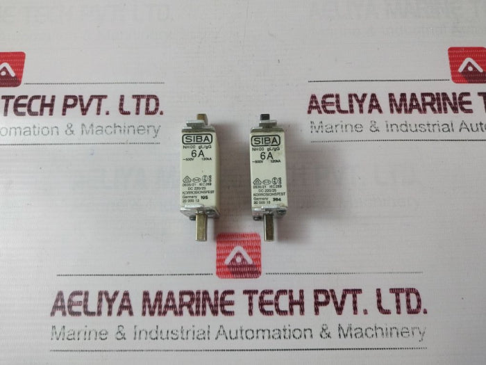 Siba 20 000 13 Fuse Nh 00 Gl/Gg 6A ~500V 120Ka