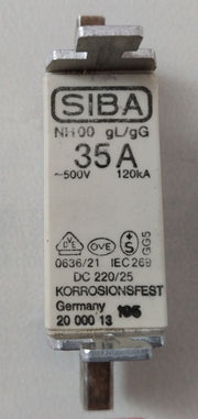 Lot Of 10X Siba Nh00 Gl/Gg Fuse 35 A ~500V 120Ka