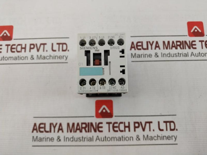 Siemens 3Rt1016-1Bb42 Power Contactor Dc24V 20A 600Vac 690V 22A